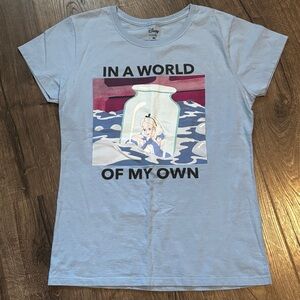 Disney Light Blue Alice in Wonderland Cotton Tee